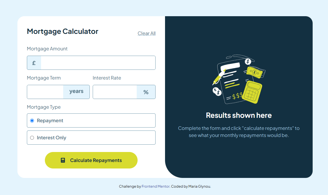 mortgage calculator app screenshot