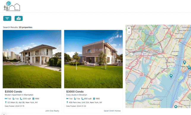 real-estate app template screenshot